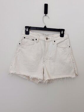 Abercrombie & Fitch The 4" Mom Short High Rise Curve Love White Size 27/4